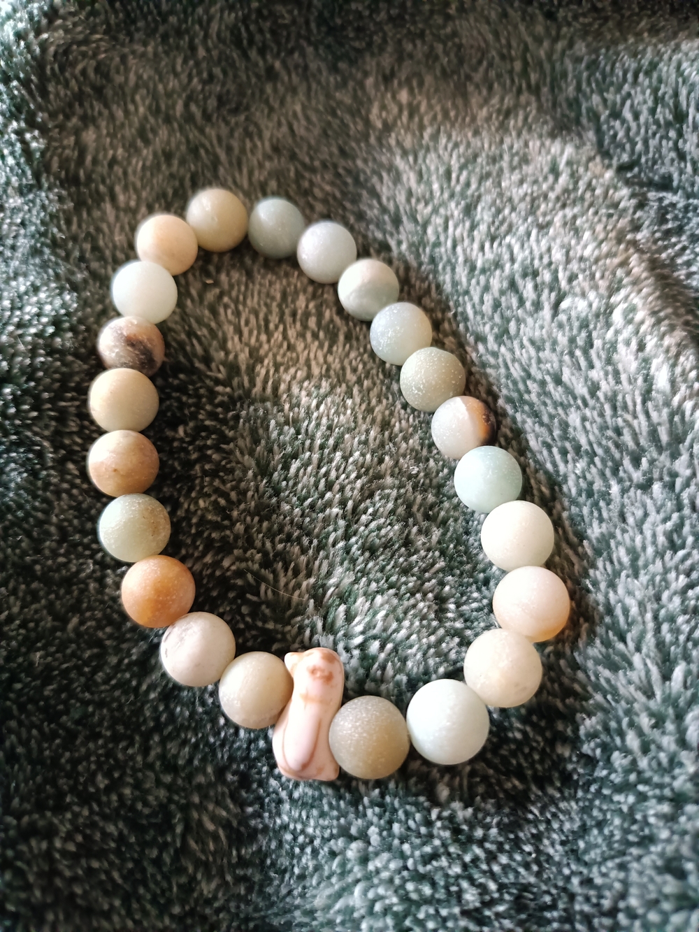 Matte Amazonite Beaded Stretch Bracelet with Penguin Plus Assorted Jewelry Lot